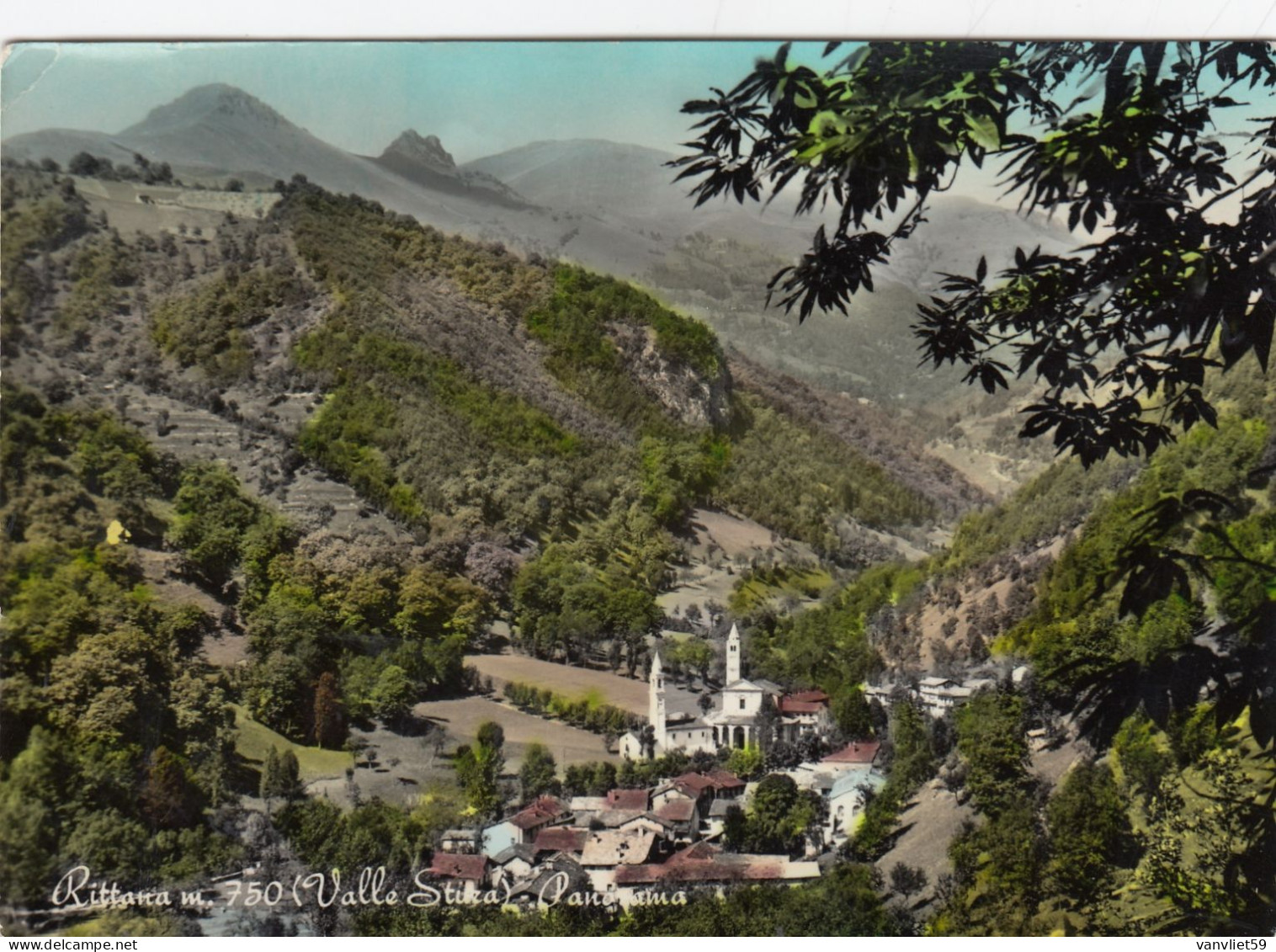 RITTANA-CUNEO-VALLE STURA-PANORAMA-CARTOLINA VERA FOTOGRAFIA  VIAGGIATA IL 22-8-1968 - Cuneo