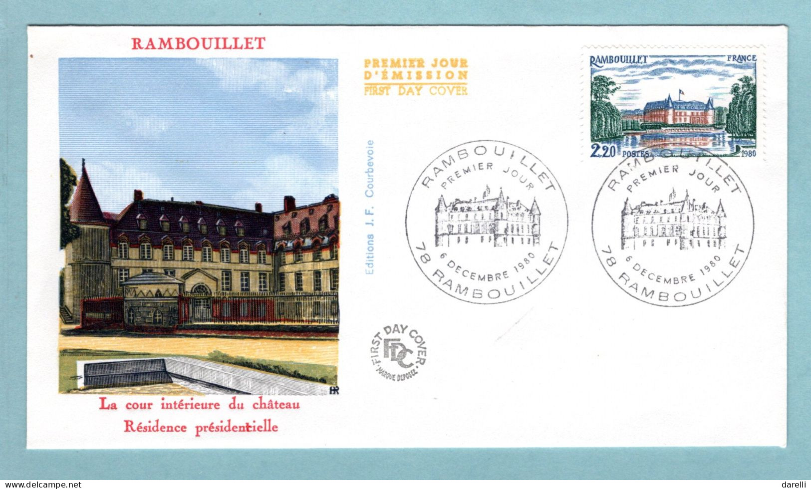 FDC France 1980 - Le Château De Rambouillet - YT 2111 - 78 Rambouillet - 1980-1989