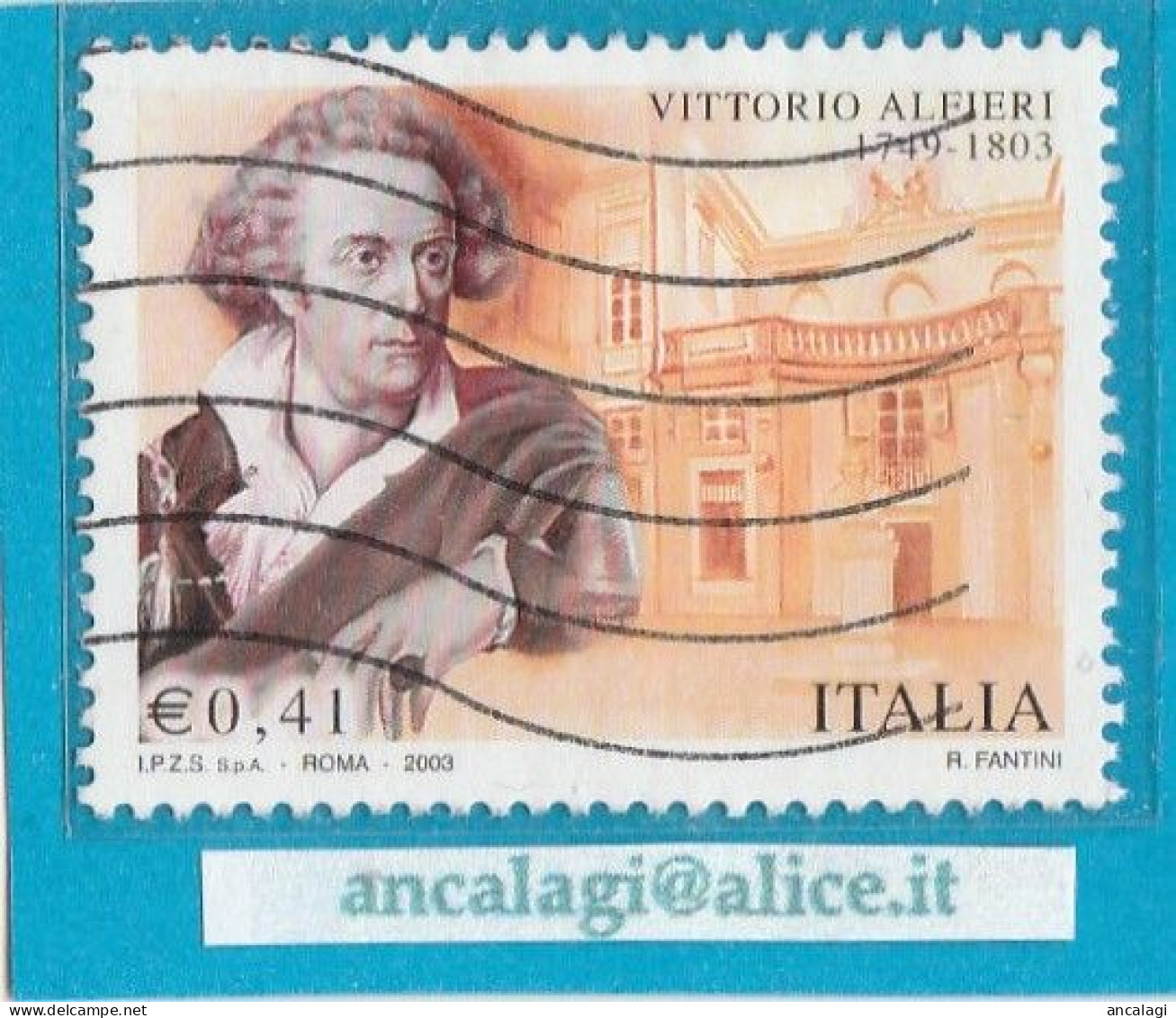 USATI ITALIA 2003 - Ref.0916 "VITTORIO ALFERI" 1 Val. - - 2001-10: Used