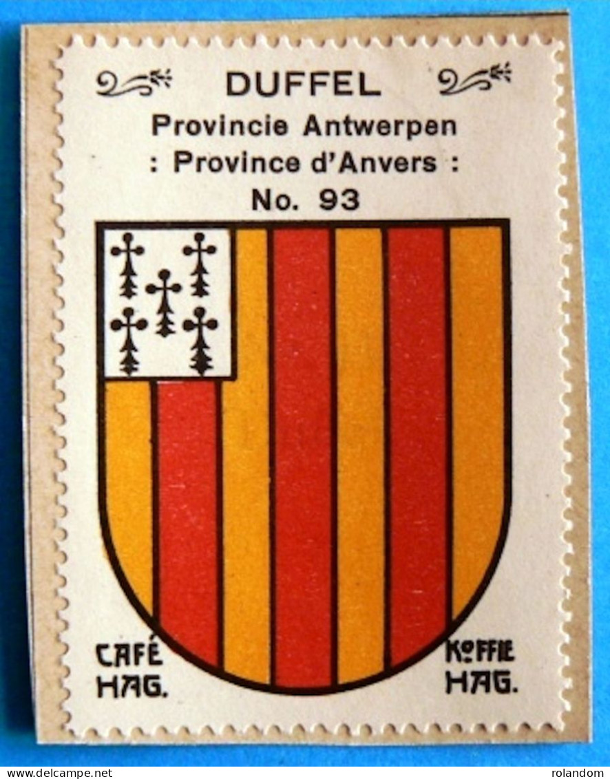 Prov. Antwerpen N093 Duffel Timbre Vignette 1930 Café Hag Armoiries Blason écu TBE - Tè & Caffè