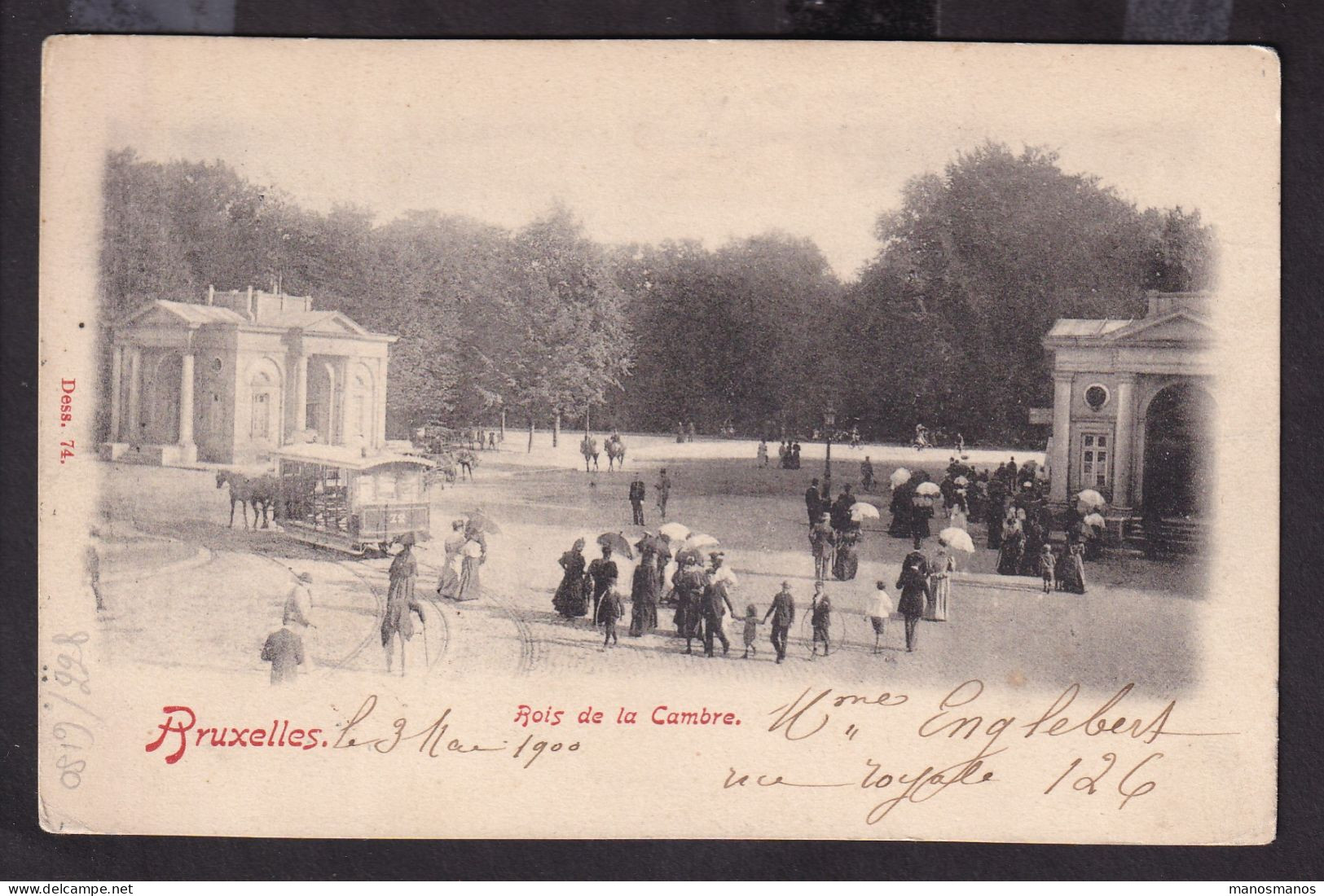 DDFF 638 -- Carte-Vue Bruxelles TP Armoiries ROUX 1900 Vers BOURGES France - Annulé à L'Arrivée BOURGES - 1893-1907 Stemmi