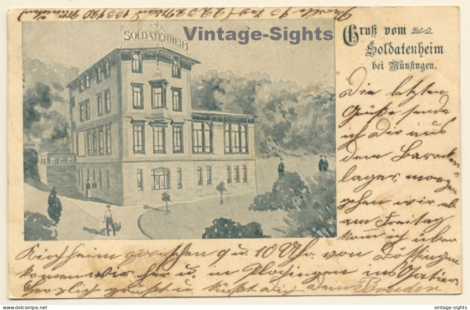 Münsingen: Soldatenheim / Barracks (Vintage PC 1901) - Münsingen