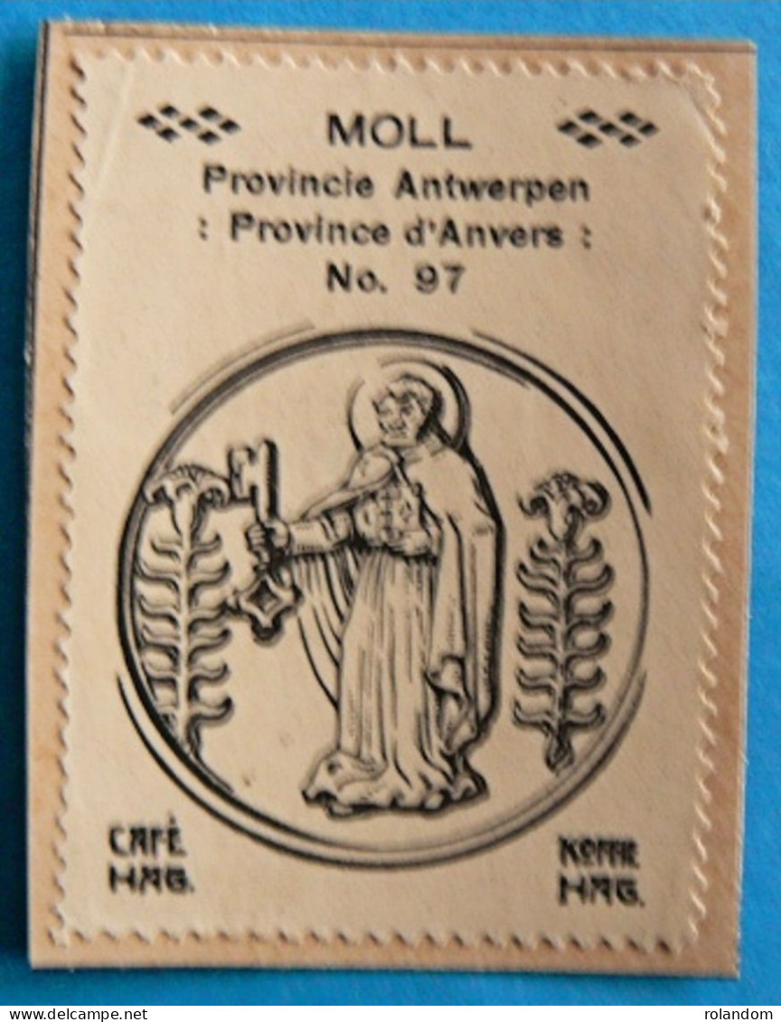 Prov. Antwerpen N097 Moll Mol Timbre Vignette 1930 Café Hag Armoiries Blason écu TBE - Thé & Café