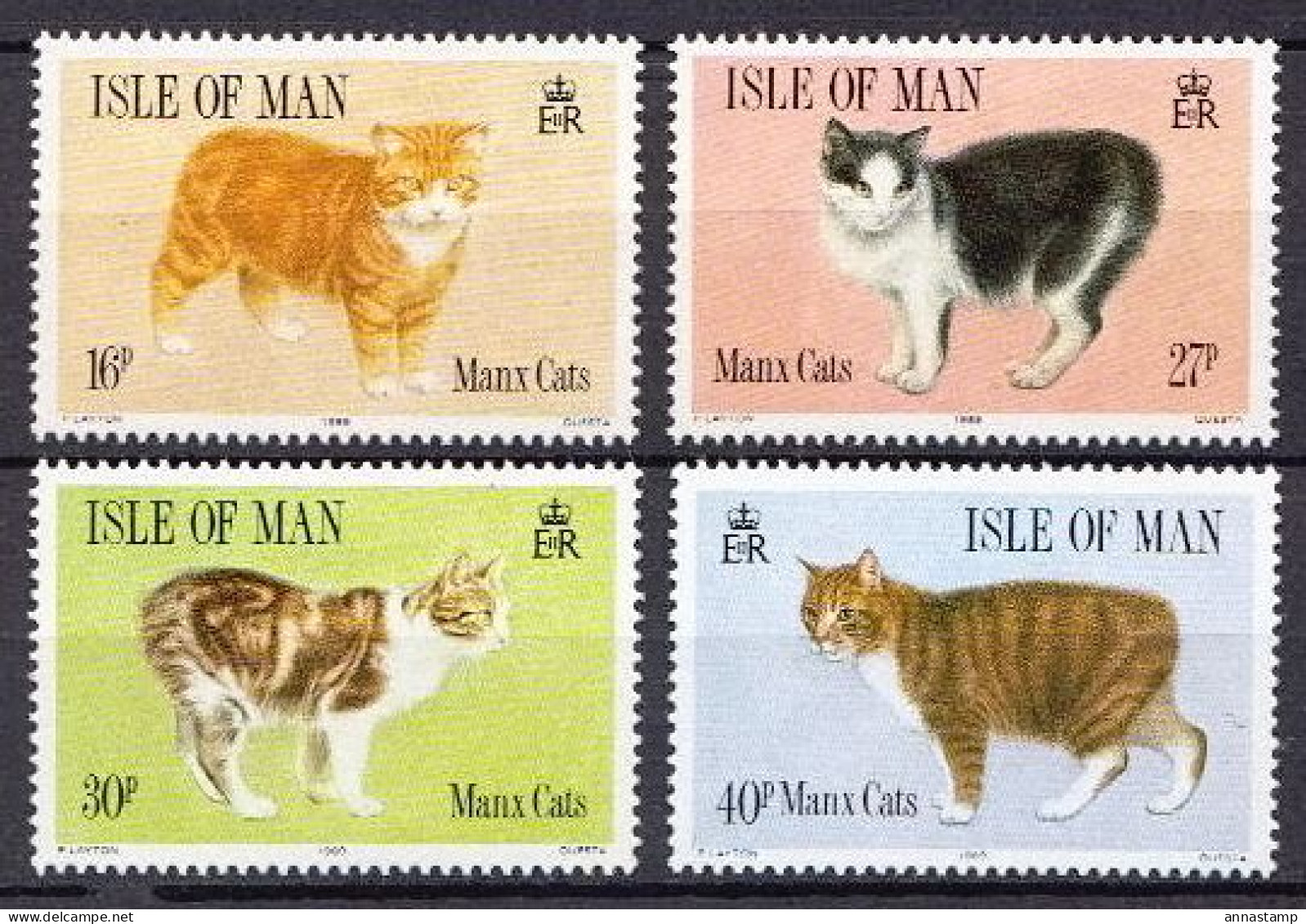 Isle Of Man MNH Set - Domestic Cats