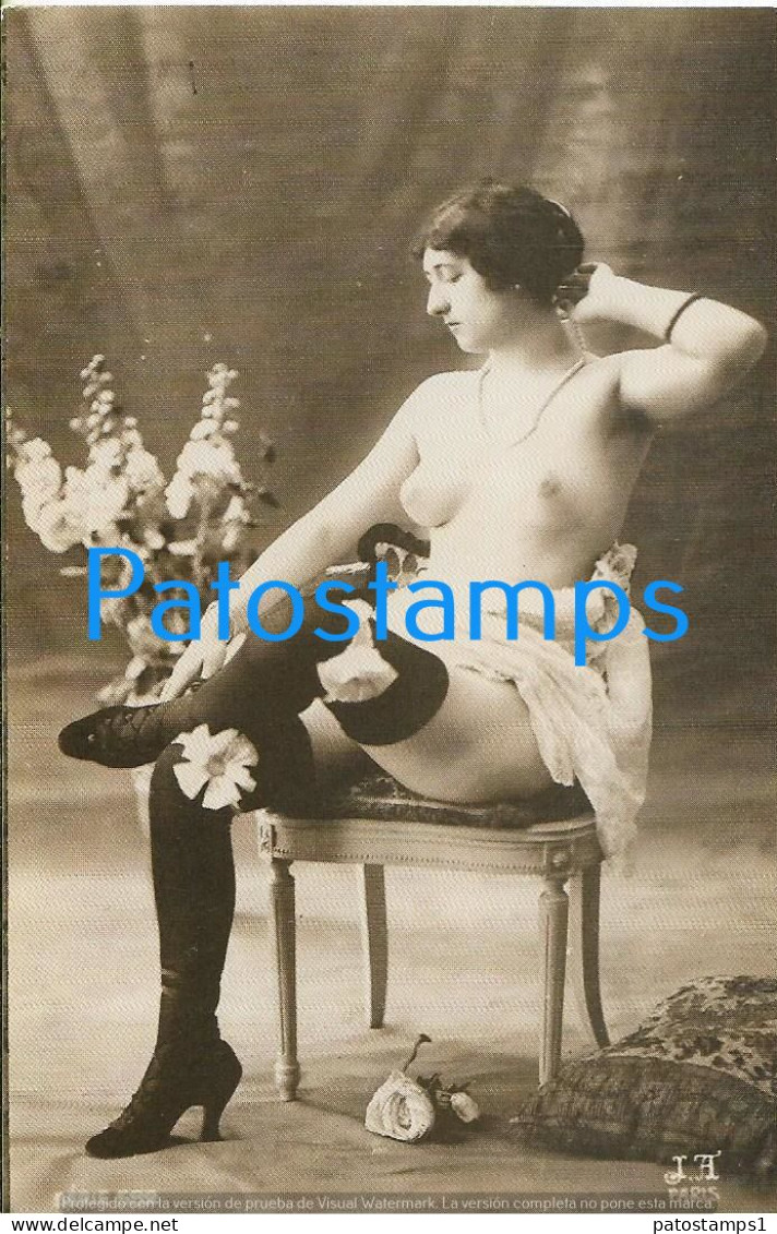 227333 REAL PHOTO COSTUMES WOMAN SENSUAL EROTIC SEMI NUDE EPOCH POSTAL POSTCARD - Photographs