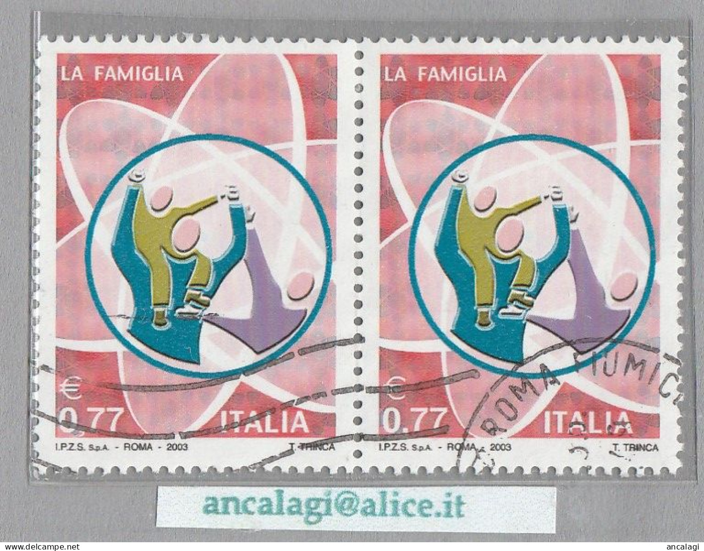 USATI ITALIA 2003 - Ref.0917 "LA FAMIGLIA" 1 Val. In Coppia - - 2001-10: Used