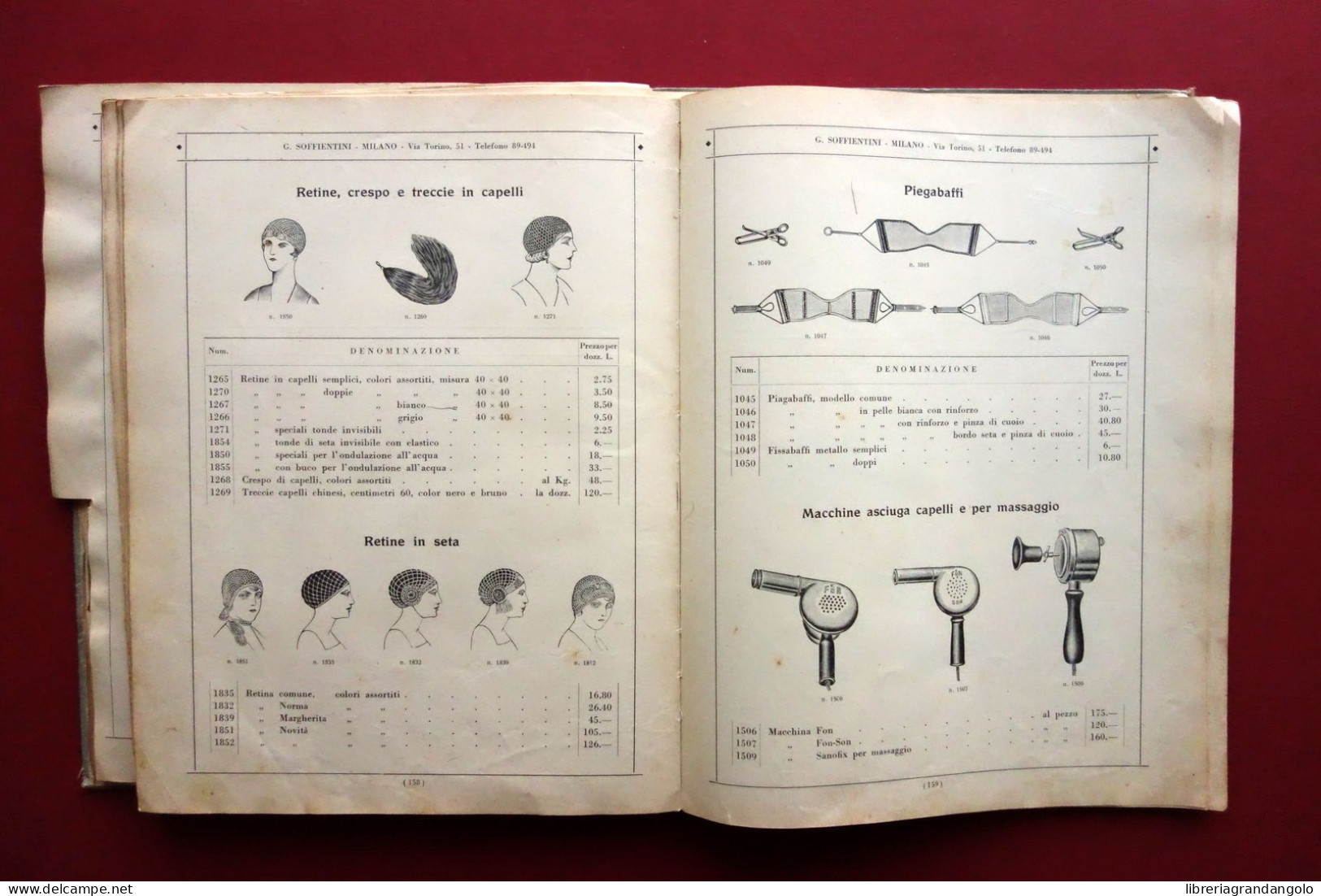 Giovanni Soffientini Milano Catalogo Generale Profumeria Toeletta Gennaio 1933