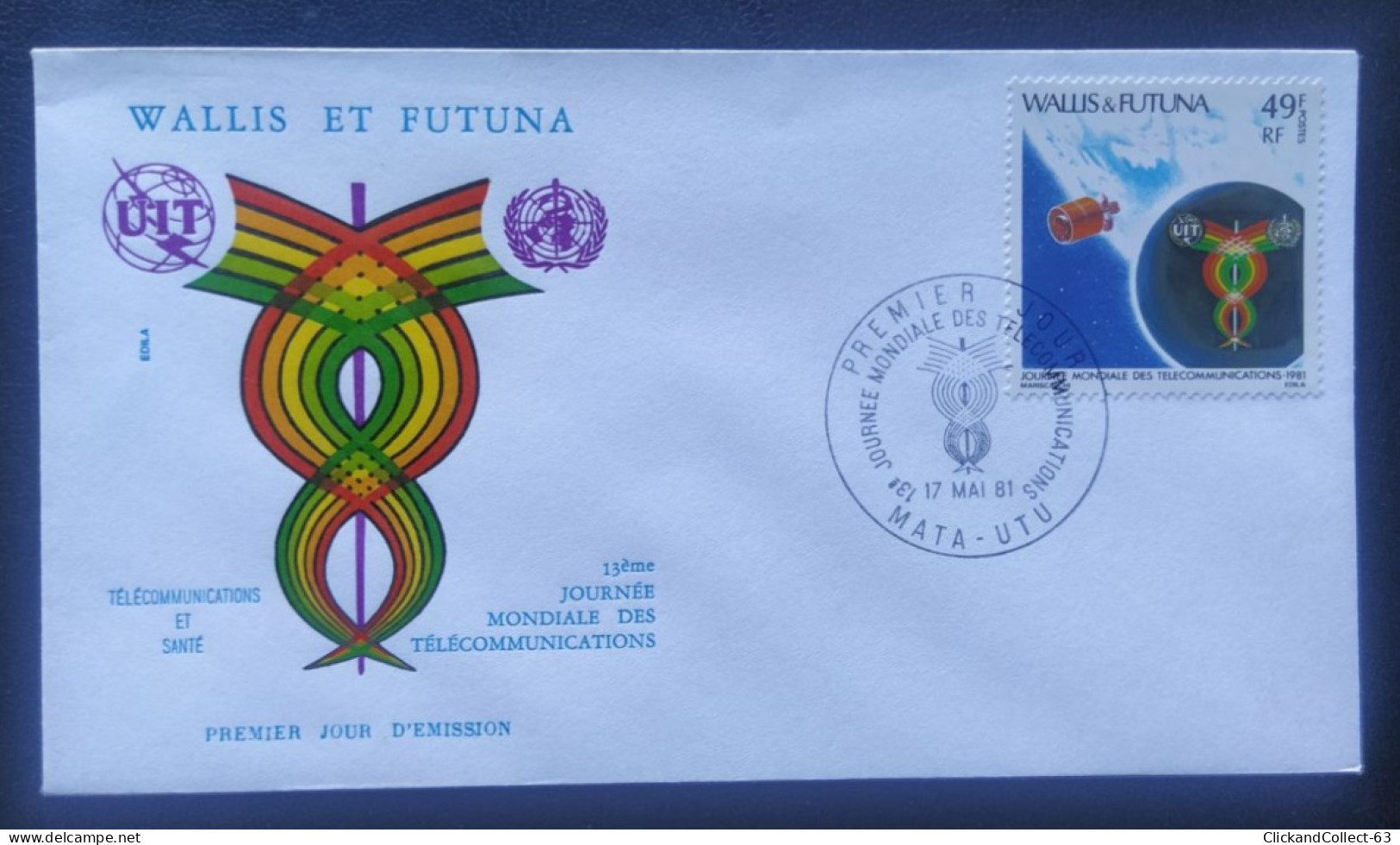 Enveloppe Premier Jour Wallis & Futuna Satellite Télécommunication 1981 Timbre N° 265 - FDC