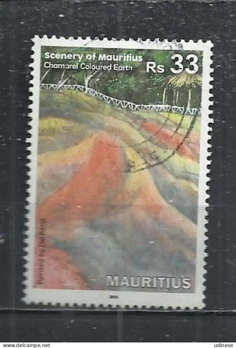 MAURITIUS 2018- CHAMAREL COLOURED EARTH - POSTALLY USED OBLITERE GESTEMPELT USADO - Maurice (1968-...)