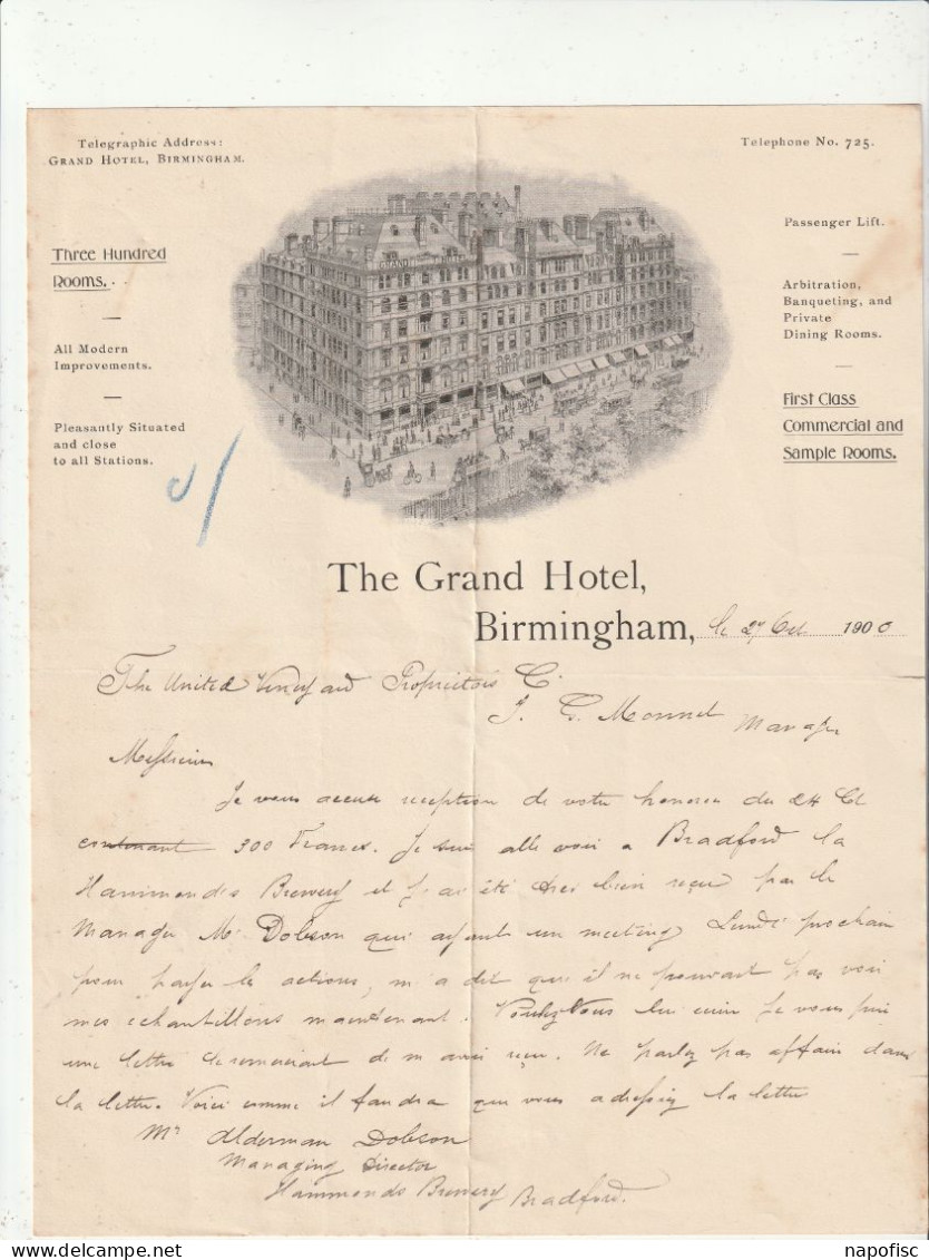 98-The Grand Hotel..Birmingham.. (U.K)..1900 - Verenigd-Koninkrijk