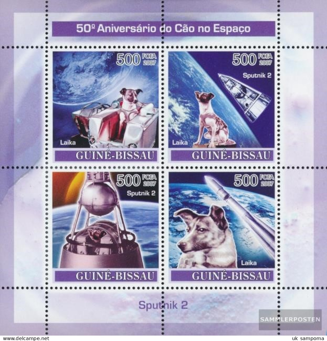 Guinea-Bissau 3683-3686 Sheetlet (complete. Issue) Unmounted Mint / Never Hinged 2007 Dog In Space / Sputnik II - Guinée-Bissau