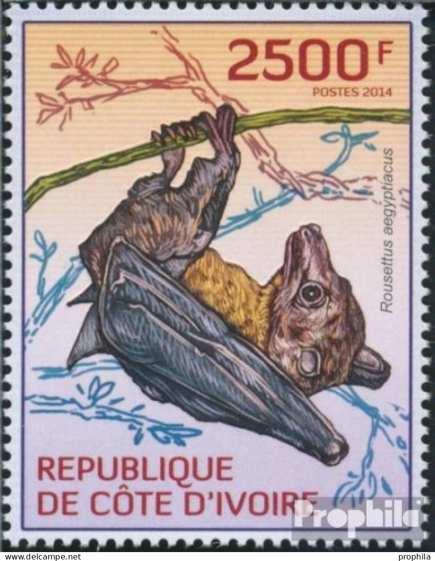 Elfenbeinküste 1573 (kompl.Ausg.) Postfrisch 2014 Fledertiere - Côte D'Ivoire (1960-...)