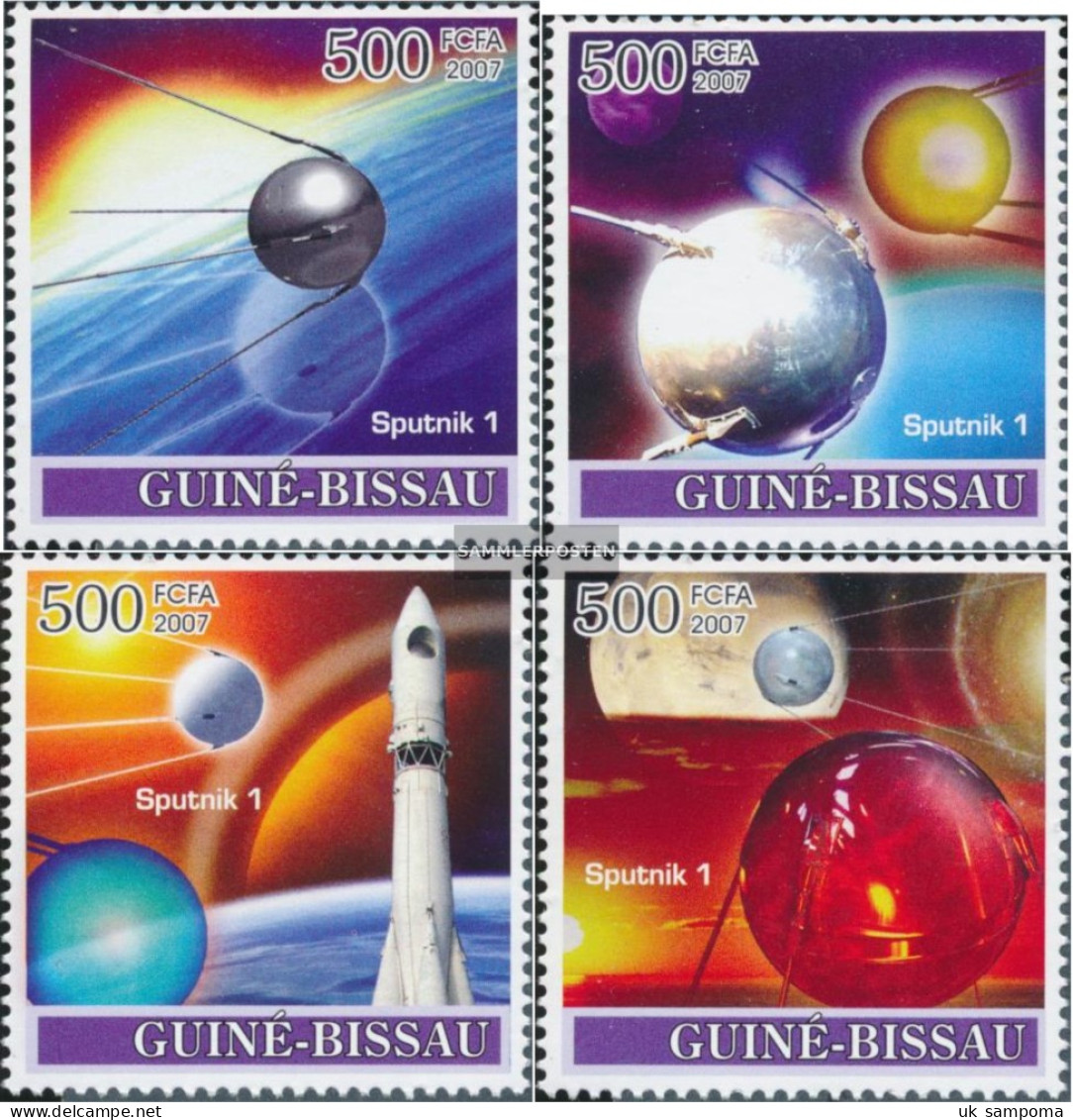 Guinea-Bissau 3678-3681 (complete. Issue) Unmounted Mint / Never Hinged 2007 Space / Sputnik I - Guinée-Bissau