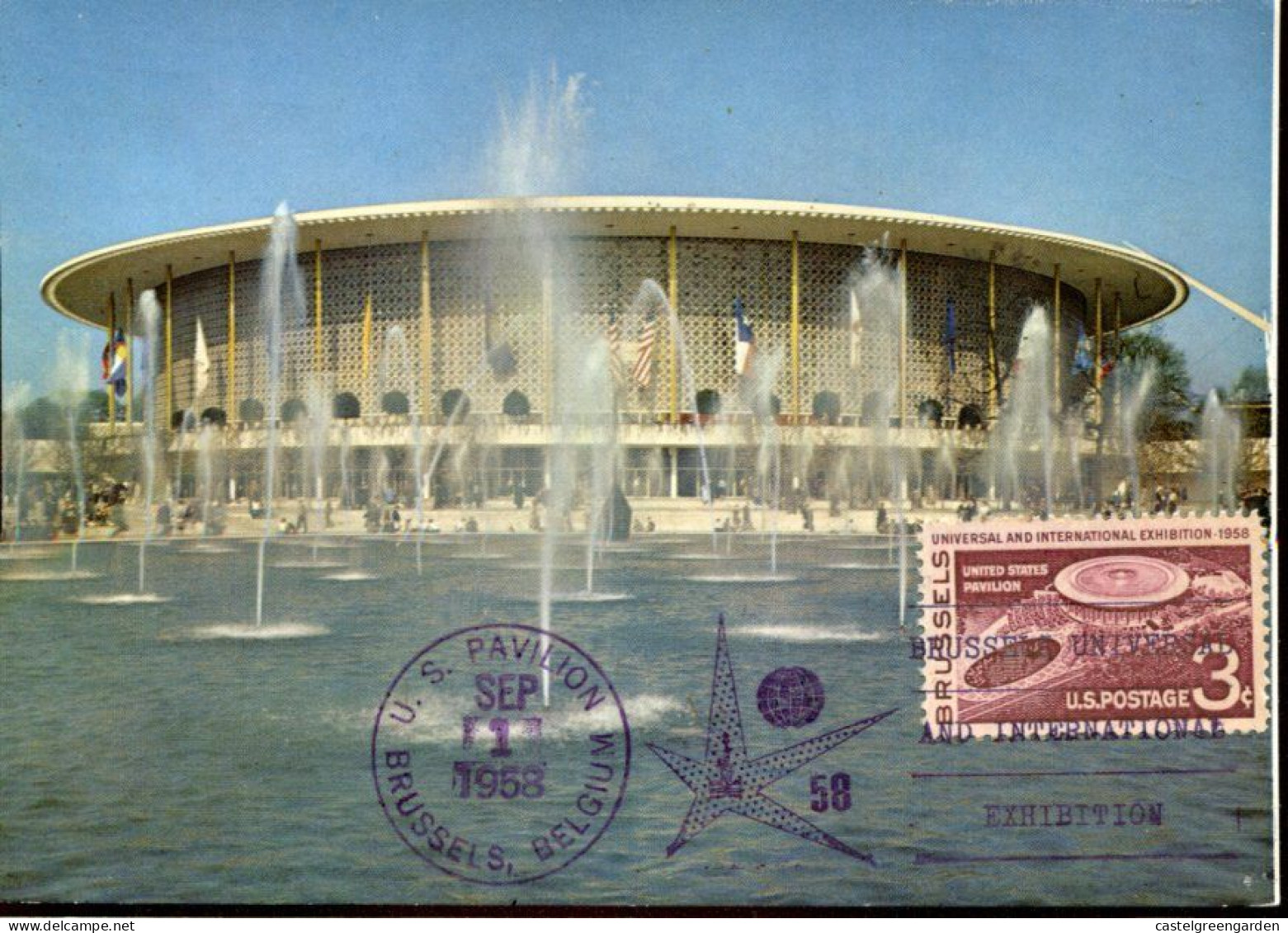 X0131 U.S.A.,maximum 1958 Exposition Universelle De Bruxelles, 1958,Pavilion Of THE U.S.A. - 1958 – Bruselas (Bélgica)