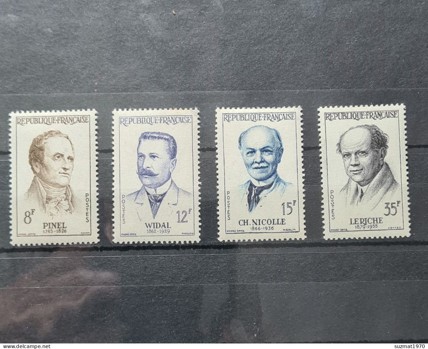 France 1958 " Série Grands Médecins Français " N°1142-1145 Yvert/Tellier Neuf** MNH - Nuovi