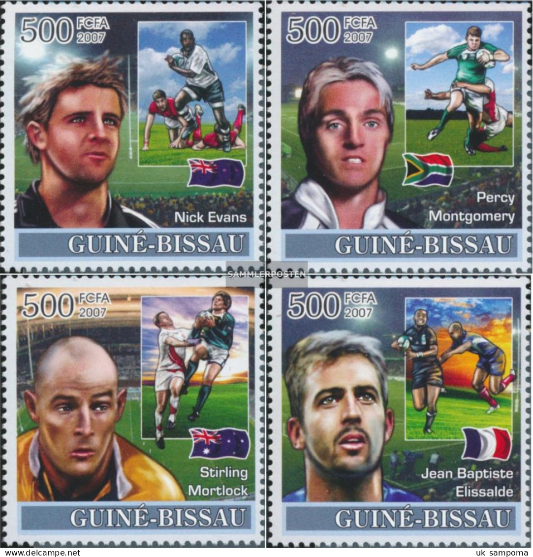 Guinea-Bissau 3673-3676 (complete. Issue) Unmounted Mint / Never Hinged 2007 Rugby-Championship 2007 - Guinée-Bissau