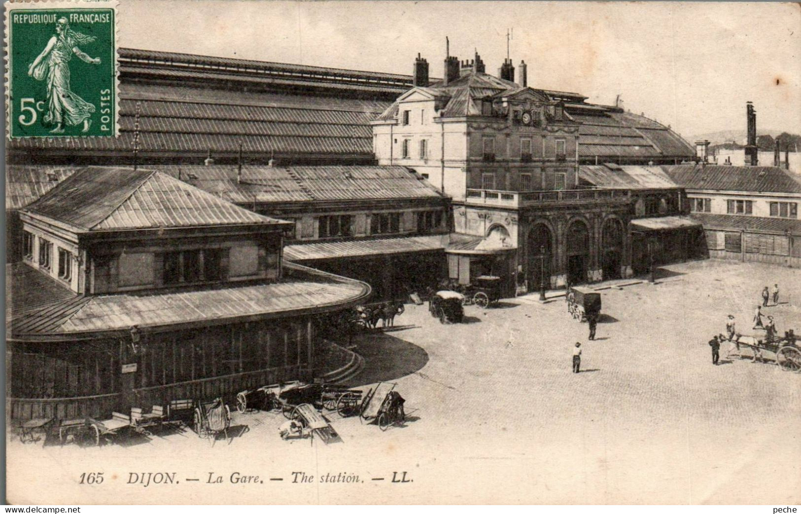 N°305 W -cpa Dijon -la Gare- - Bahnhöfe Ohne Züge