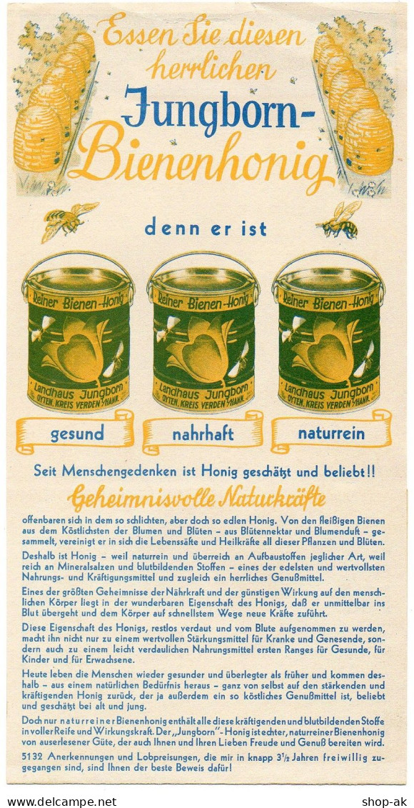 C844/ Landhaus Jungborn, Qyten - Honigversand Mit Bestell AK Bienen Imker Honig - Reclame