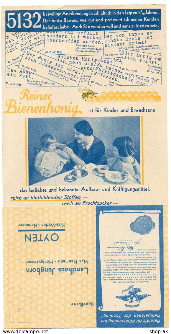 C844/ Landhaus Jungborn, Qyten - Honigversand Mit Bestell AK Bienen Imker Honig - Advertising