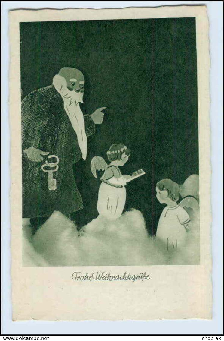 W1B33/ Weihnachten Weihnachtsmann Und Engel Schöne AK Ca.1930 - Otros & Sin Clasificación