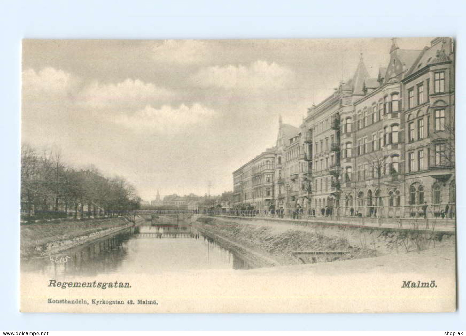 T6981/ Malmö Regementsgatan AK Ca.1900 - Suède