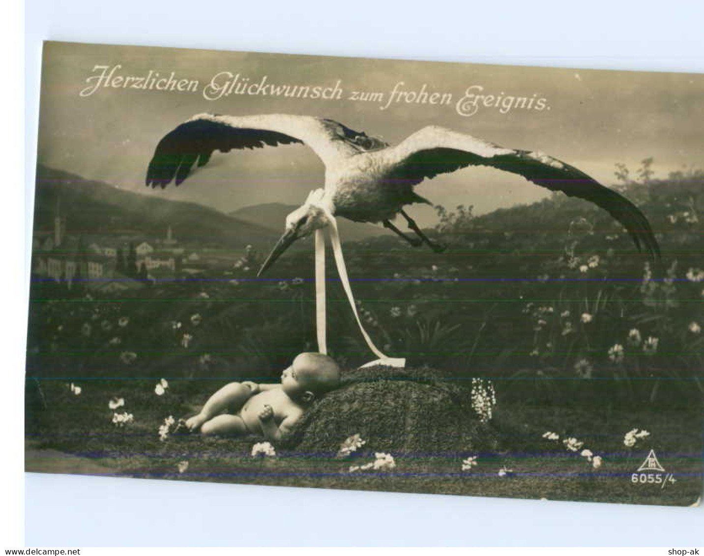 N691/ Geburt  Storch Und Baby Schöne Foto AK 1932 - Nacimientos