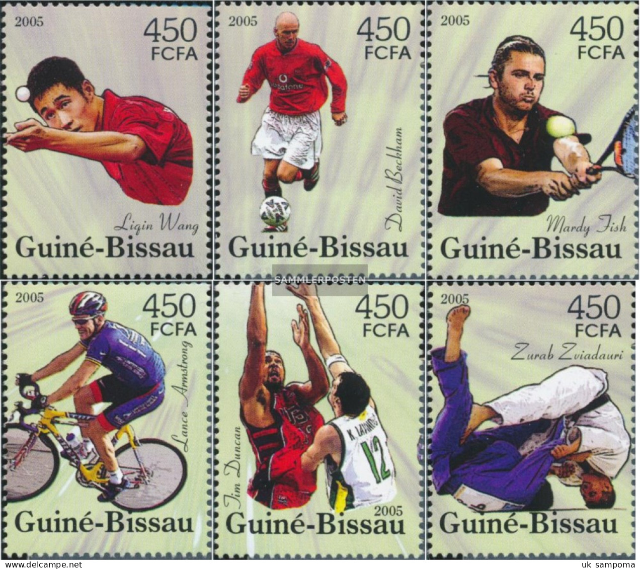 Guinea-Bissau 3140-3145 (complete. Issue) Unmounted Mint / Never Hinged 2005 Famous Athletes - Guinée-Bissau