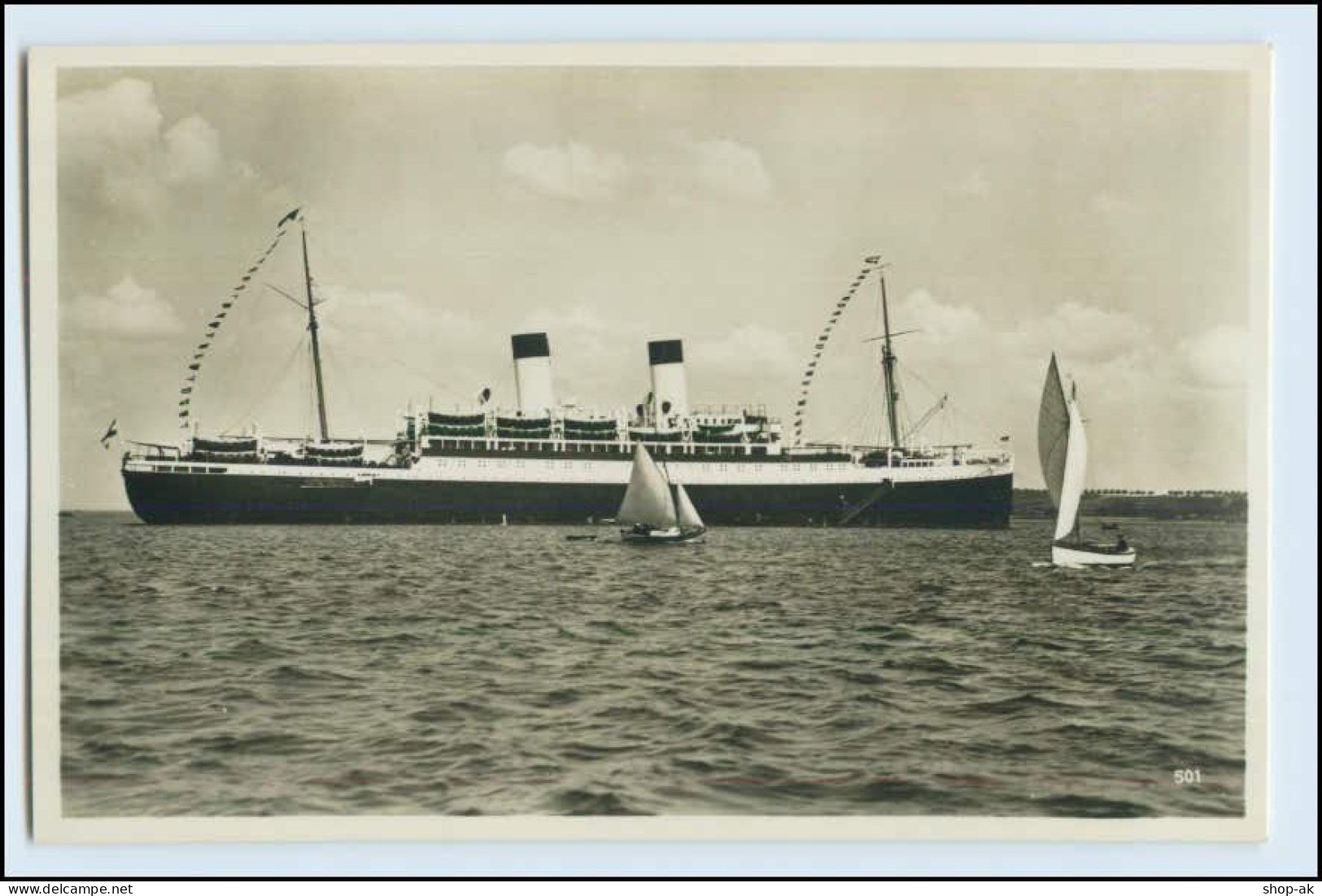W6E65/ M.S. Monte Sarmiento Dampfer Foto AK Ca.1932 - Passagiersschepen
