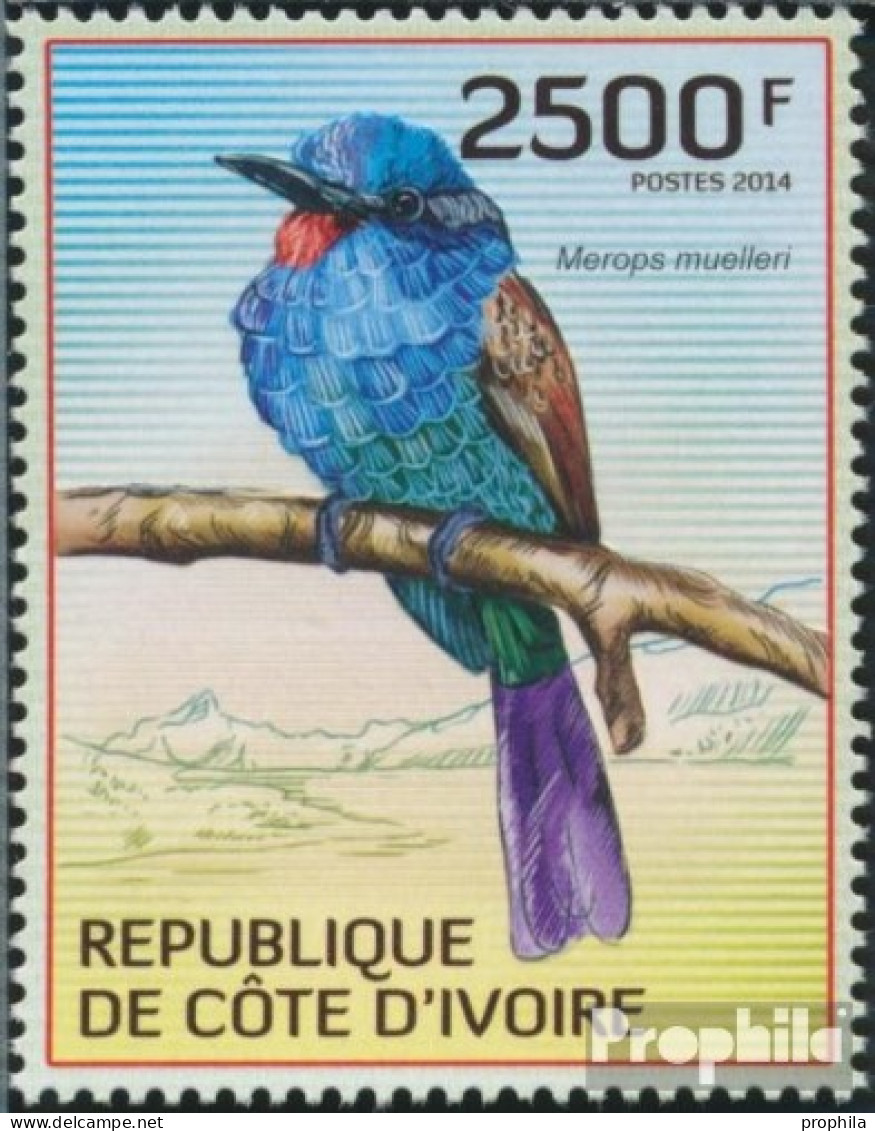 Elfenbeinküste 1563 (kompl.Ausg.) Postfrisch 2014 Bienenfresser - Costa D'Avorio (1960-...)