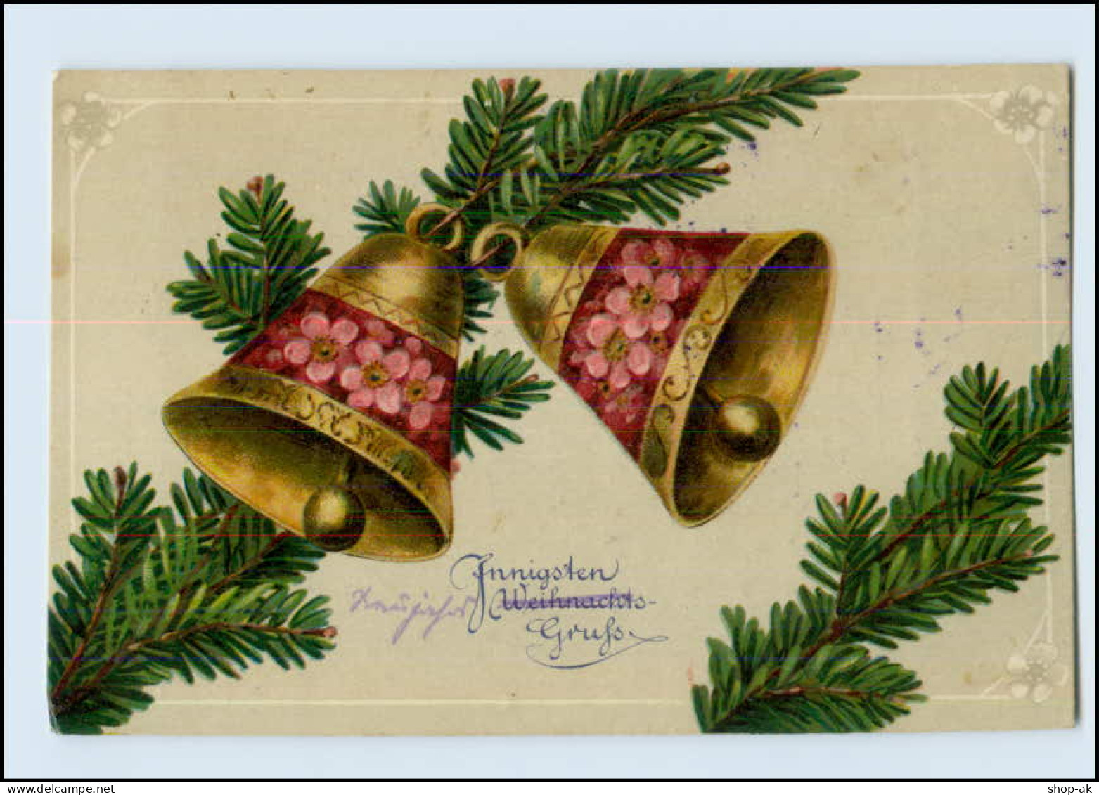 W8Q01/ Weihnachten Glocken Schöne Litho Ak 1917 - Sonstige & Ohne Zuordnung