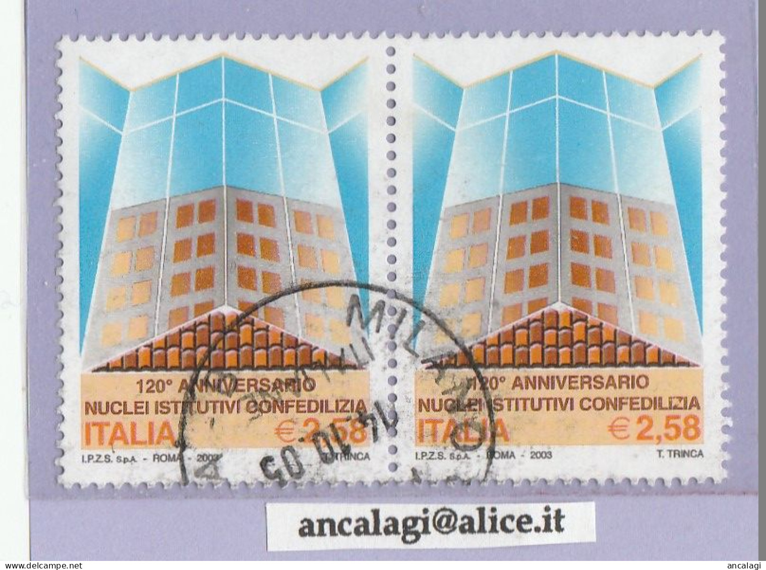 USATI ITALIA 2003 - Ref.0918A "CONFEDILIZIA" 1 Val. In Coppia - - 2001-10: Used