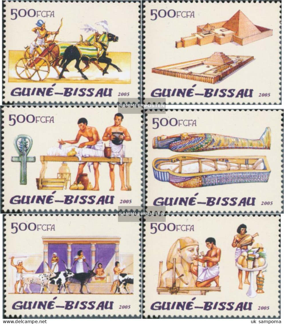 Guinea-Bissau 3114-3119 (complete. Issue) Unmounted Mint / Never Hinged 2005 Monuments Ägyptens - Guinée-Bissau