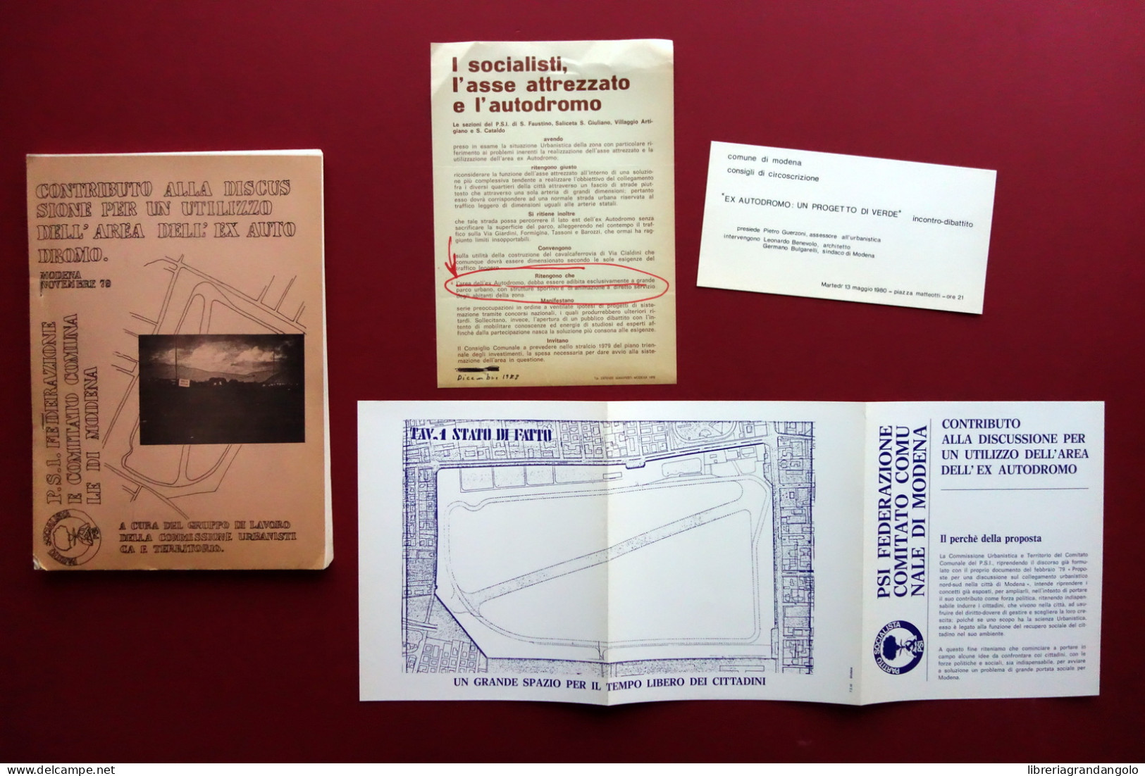 Contributo Alla Discussione Utilizzo Area Dell'Ex Autodromo Modena 1979 PSI - Non Classés