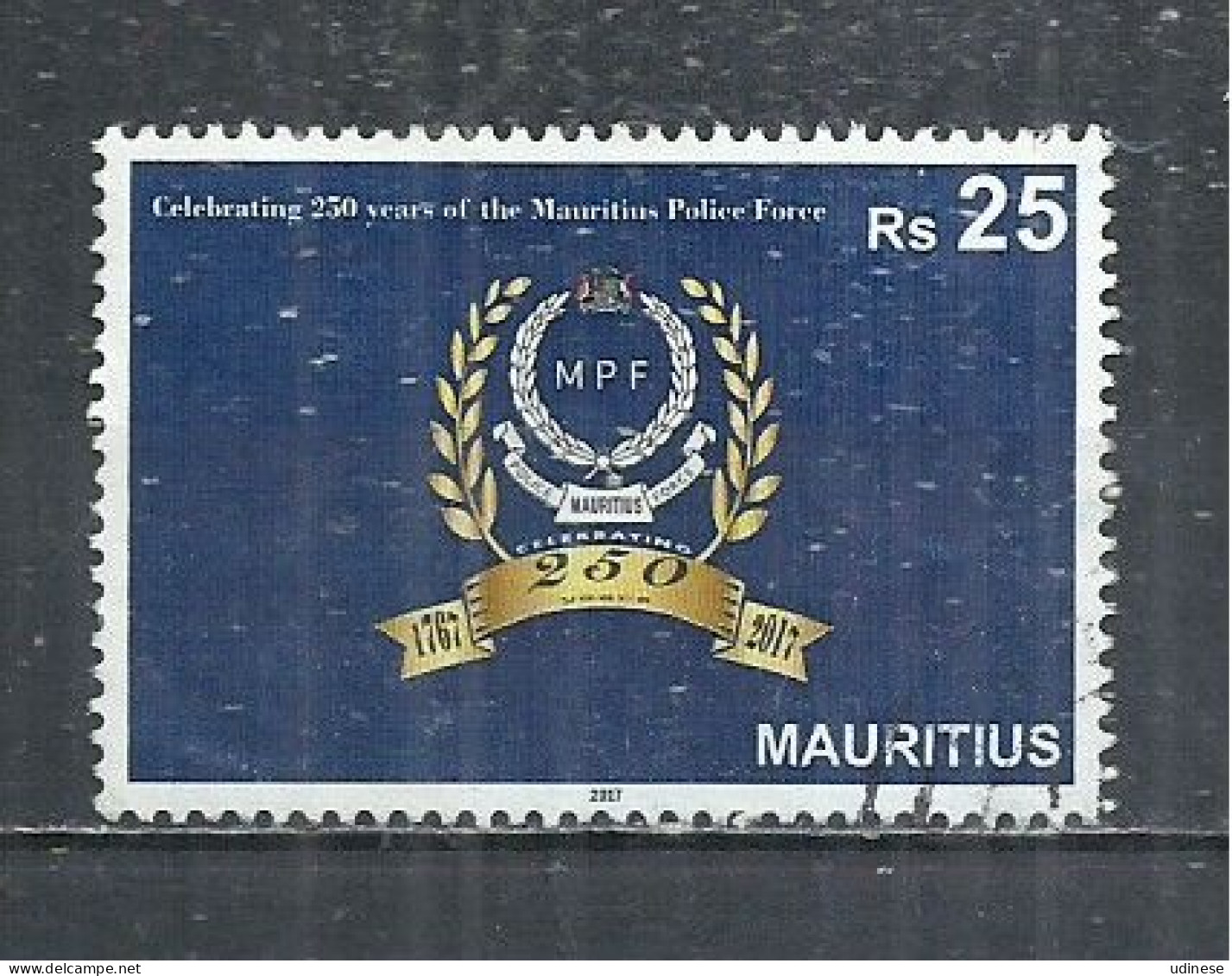 MAURITIUS 2017 -  250th ANNIVERSARY OF THE MAURITIUS POLICE FORCE - POSTALLY USED OBLITERE GESTEMPELT USADO - Mauritius (1968-...)
