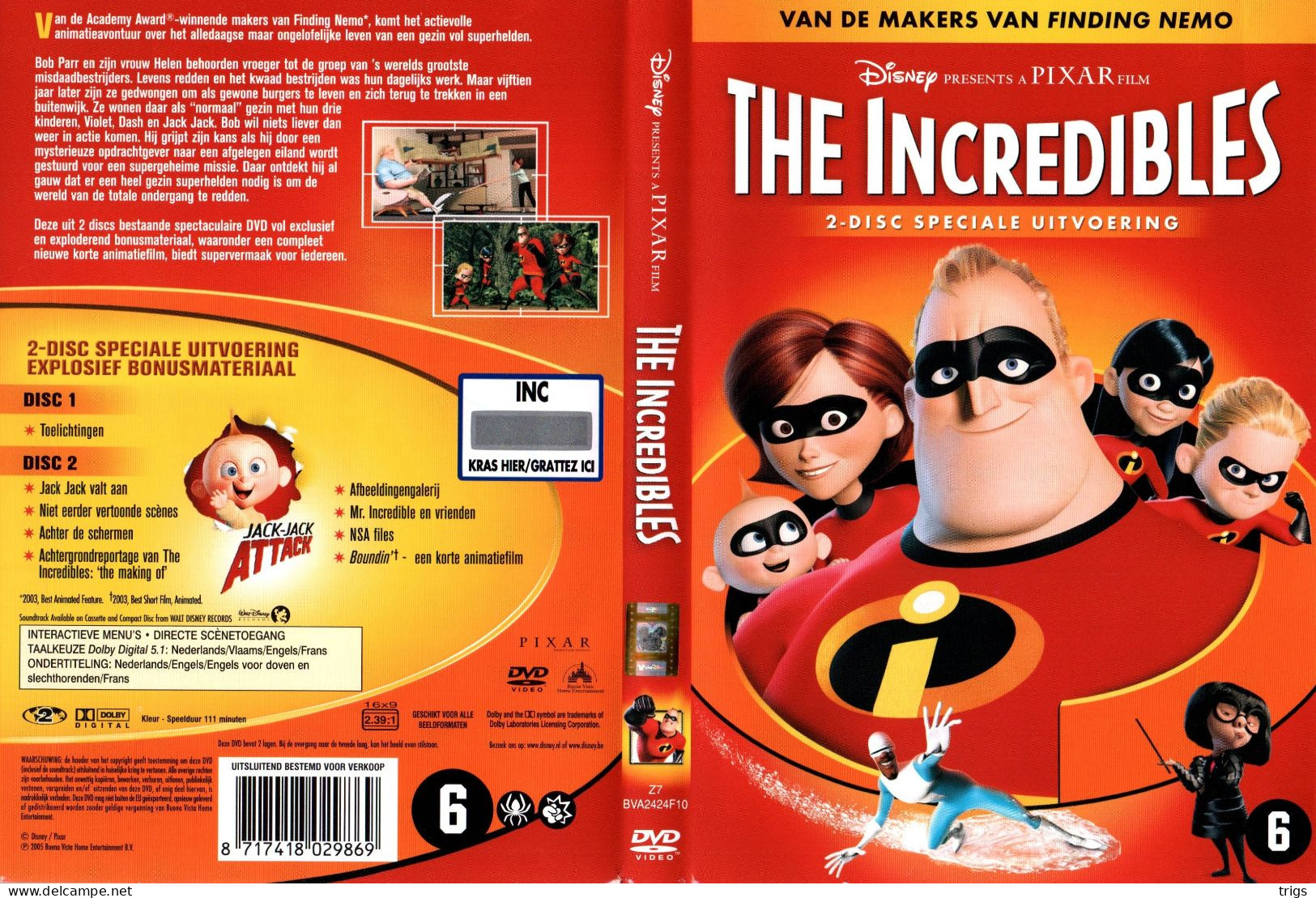 DVD - The Incredibles (2 DISCS) - Animation