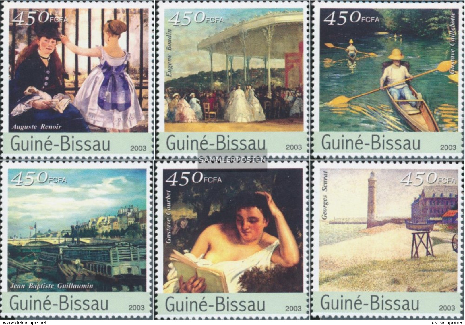 Guinea-Bissau 2315-2320 (complete. Issue) Unmounted Mint / Never Hinged 2003 Impressionists - Guinée-Bissau