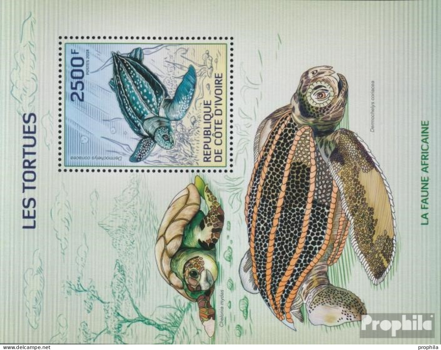 Elfenbeinküste Block193A (kompl.Ausg.) Postfrisch 2014 Schildkröten - Ivory Coast (1960-...)