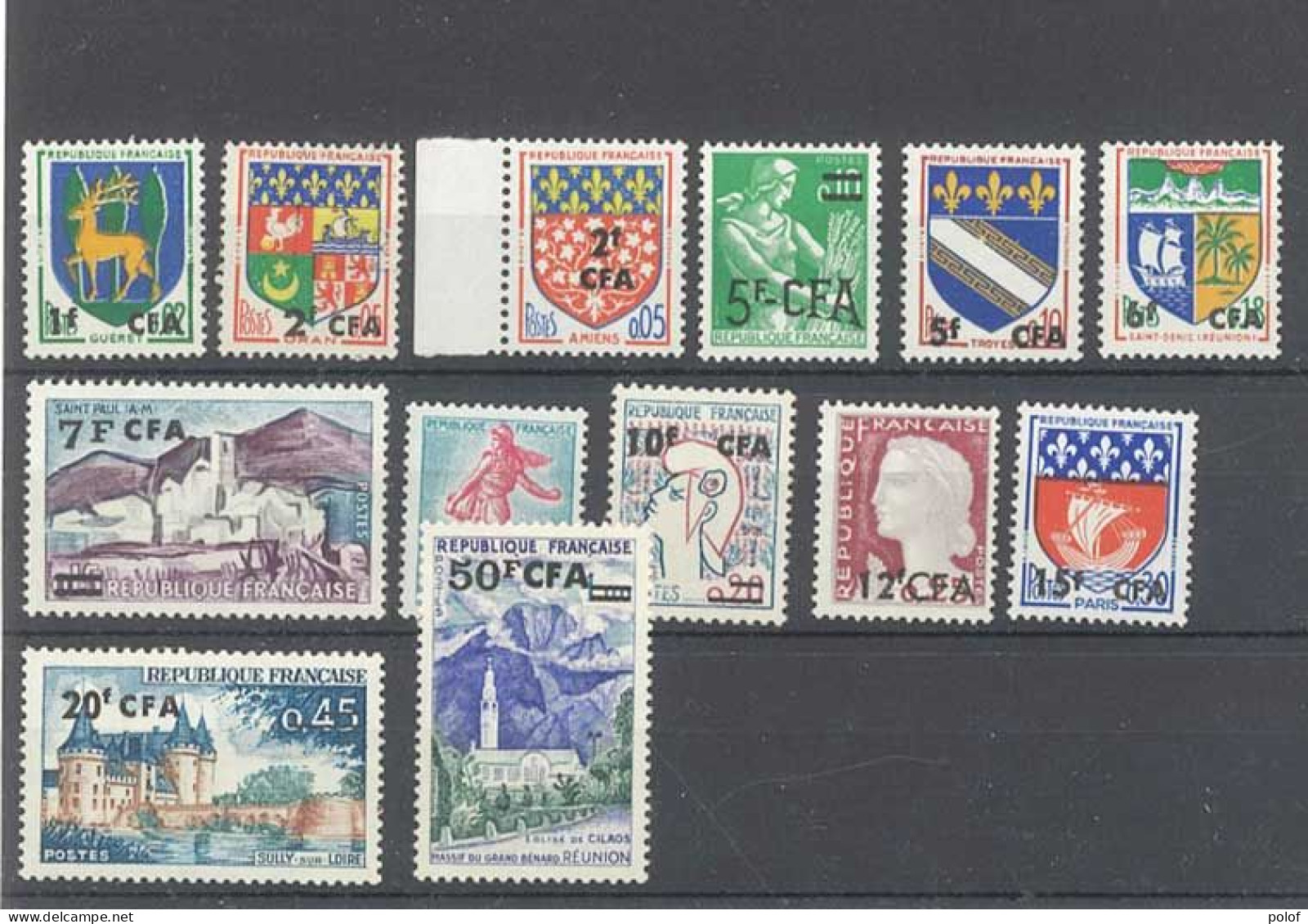 REUNION CFA - Série N° 342 à 352 A Sauf 345, 347, 351  - Soit 13 Timbres Neufs Sans Traces De Charnières - Neufs