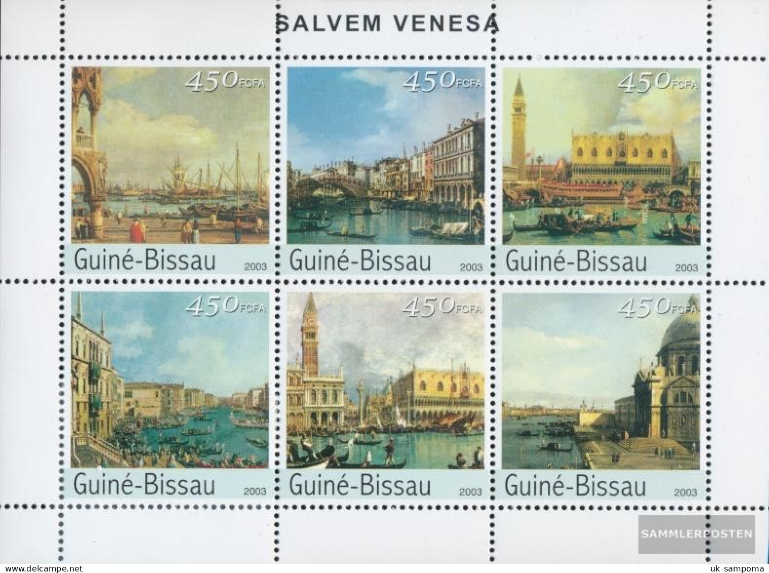 Guinea-Bissau 2225-2230 Sheetlet (complete. Issue) Unmounted Mint / Never Hinged 2003 Rescue Venedigs - Guinée-Bissau