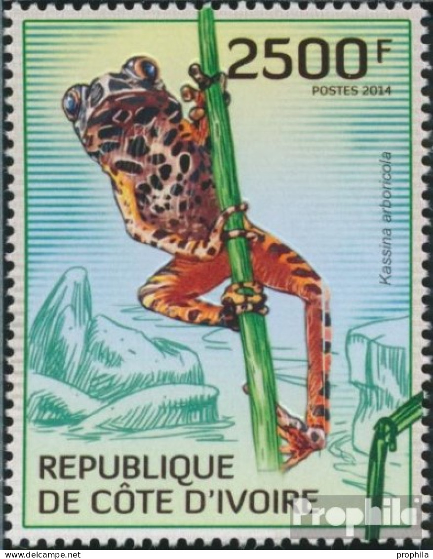 Elfenbeinküste 1518 (kompl.Ausg.) Postfrisch 2014 Froschlurche - Ivory Coast (1960-...)