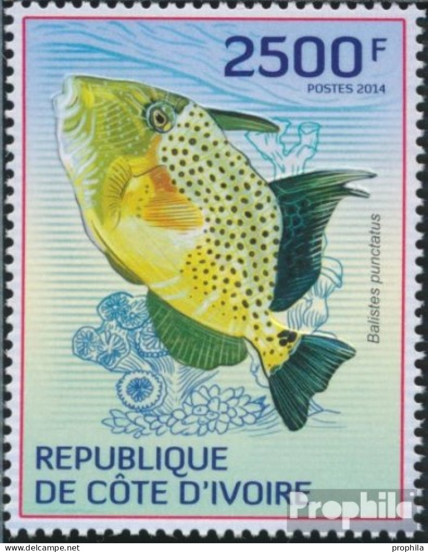 Elfenbeinküste 1513 (kompl.Ausg.) Postfrisch 2014 Fische - Costa D'Avorio (1960-...)