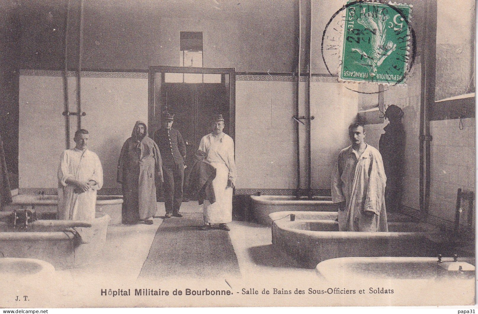 Hôpital Militaire De BOURBONNE - Salle De Bains Des Sous-Officiers Et Soldats - Bourbonne Les Bains