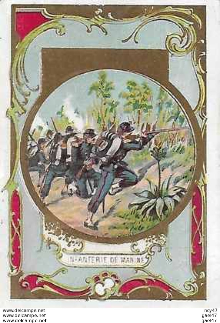 CHROMOS. Chicorée AU DERNIER TAMBOUR. Casiez-Bourgeois (Cambrai) Infanterie De Marine...S4230 - Thee & Koffie