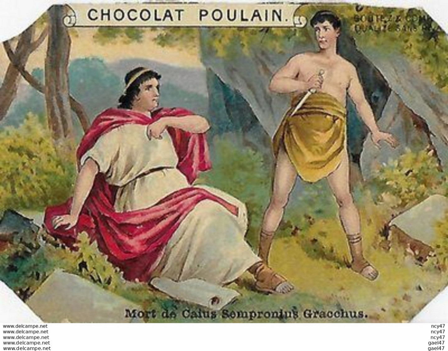 CHROMOS. Chocolat POULAIN (Blois)  Mort De Caius Sempronius Gracchus...S3839 - Poulain