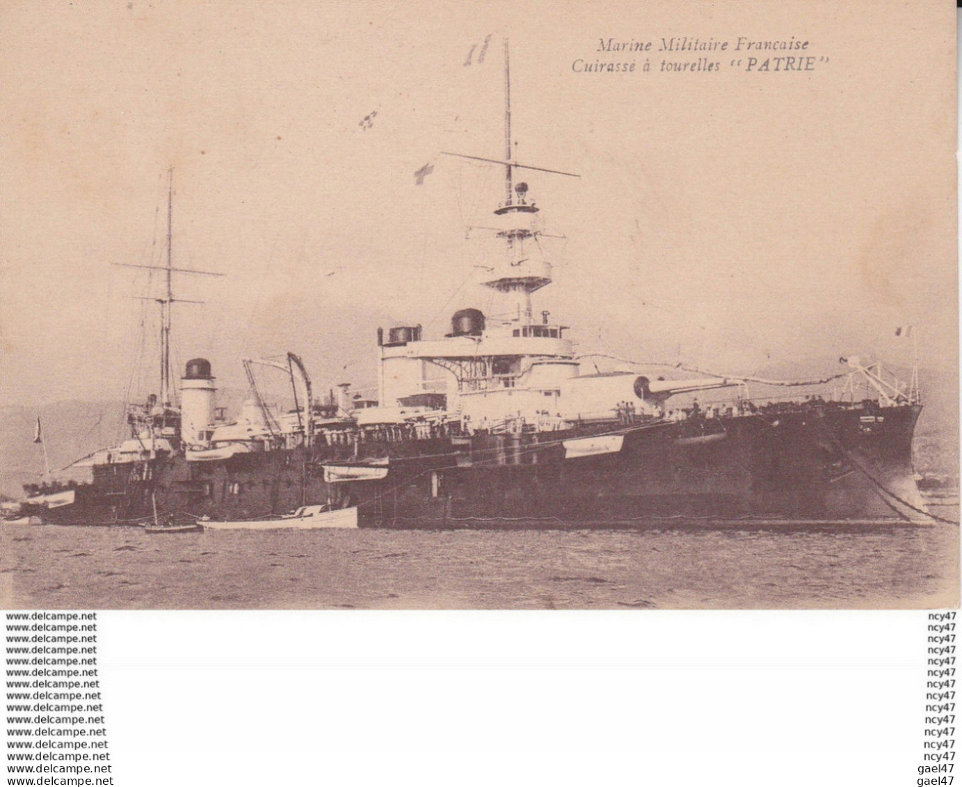 CPA Marine De Guerre Française.  "PATRIE",  Cuirassé à Tourelles. ...D440 - Warships