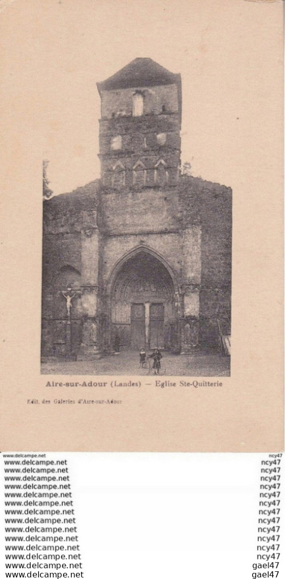 CPA (40) AIRE-sur-ADOUR.  L'église Ste-Quitterie..  D033 - Eglises Et Cathédrales