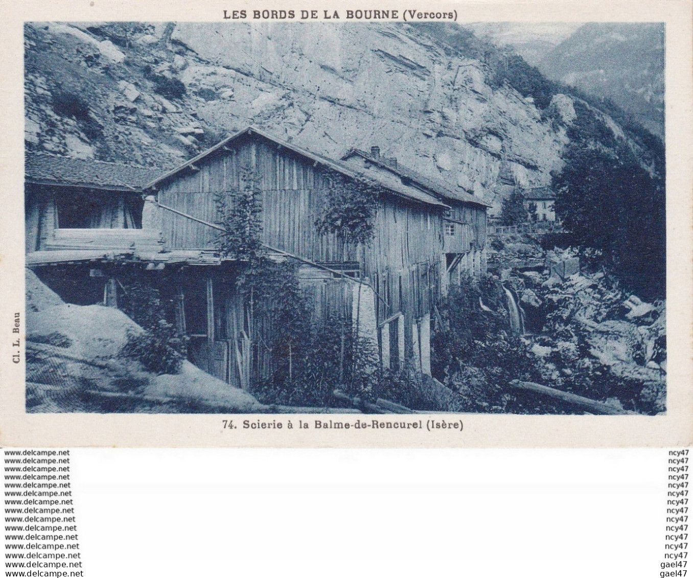 CPA (38)  BALME-de-RENCUREL.  Scierie Sur Les Bords De La Bourne. ...D021 - La Balme-les-Grottes