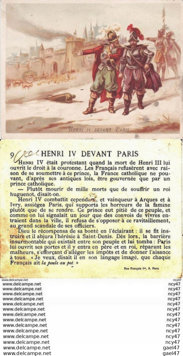 CPA  CHROMOS. HISTOIRES.  HENRI IV Devant Paris. ..Z226 - Artis Historia