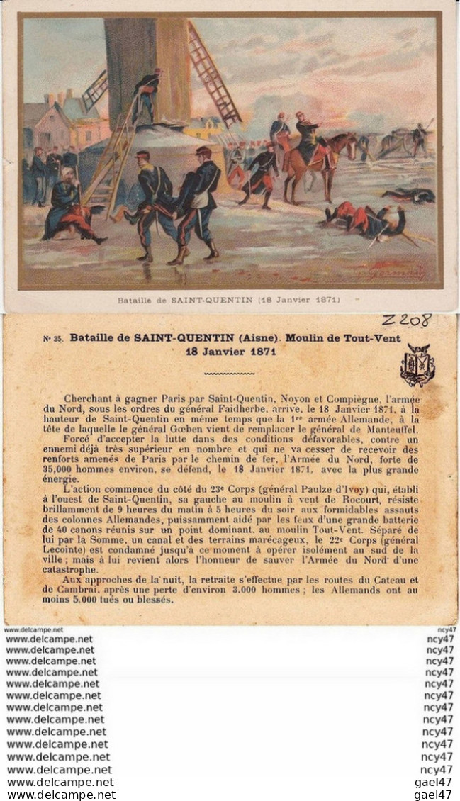 CPA  CHROMOS. HISTOIRES. Bataille De Saint-Quentin (18 Janvier 1871). ..Z208 MILITARIA - Artis Historia