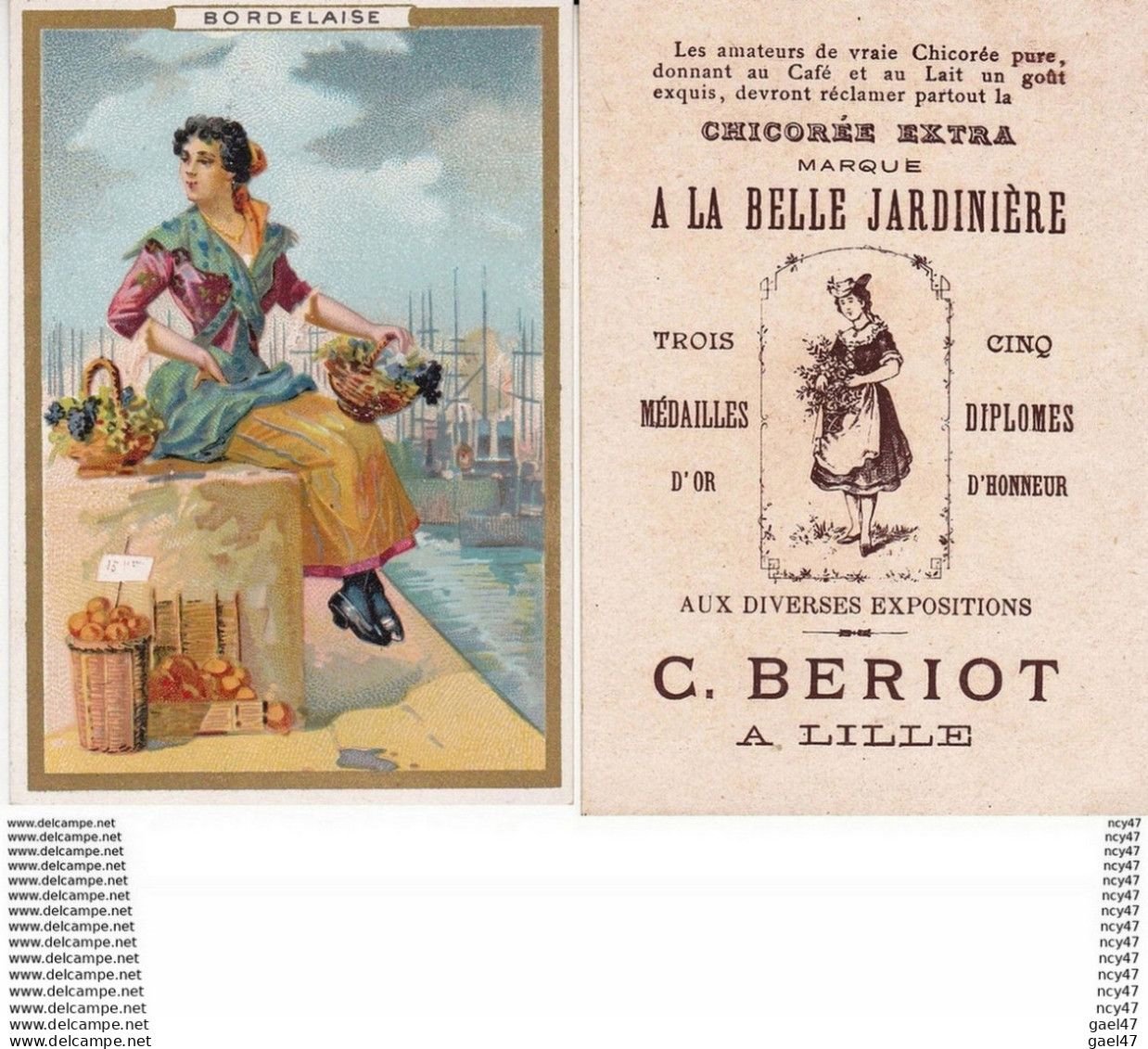 CPA  CHROMOS. Chicorée LA BELLE JARDINIERE.  Bordelaise  ...Z150 - Tea & Coffee Manufacturers